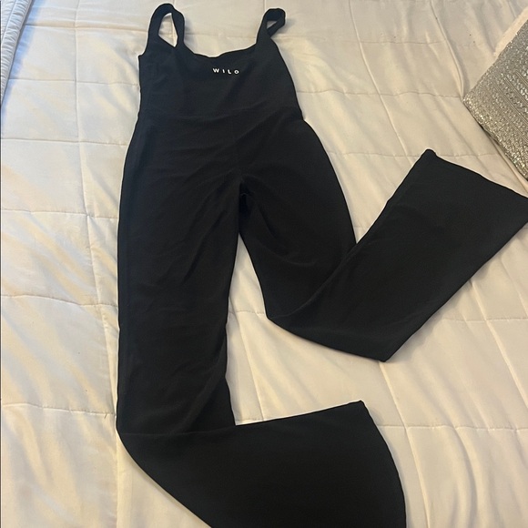 Women’s black  flared bottom Jumpsuit by WILO - Picture 1 of 4